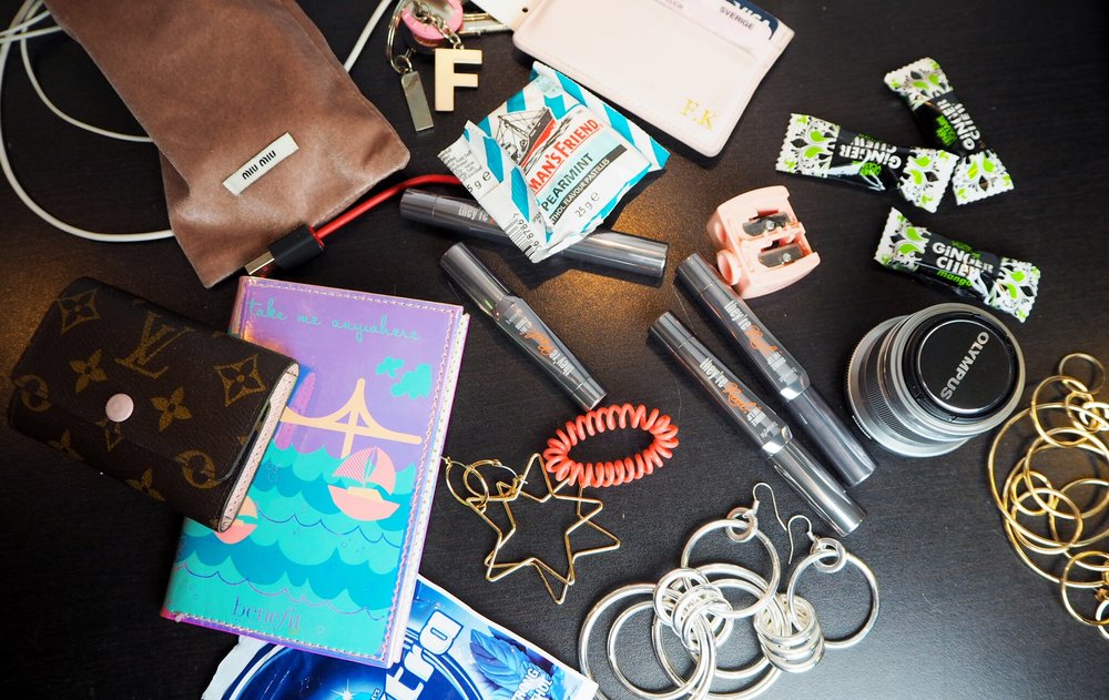 Side note: I have four more of those Benefit lipsticks in my other bag...   
